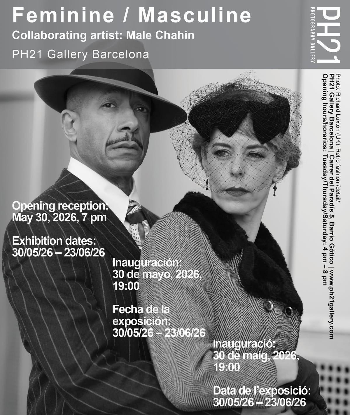 Feminine / Masculine exhibition invitation